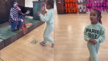 5 y/o girl's 1st meeting with an animatronic doesn't go so well *Halloween Scare Prank!*