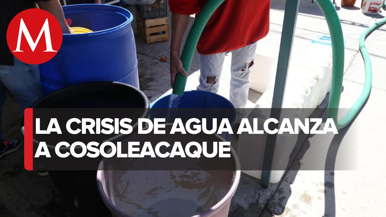 Habitantes de Cosoleacaque sufren fuerte desabasto de agua