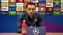 Xavi motiva a los jugadores del Barça antes del partido contra el Viktoria Plzen / FCB