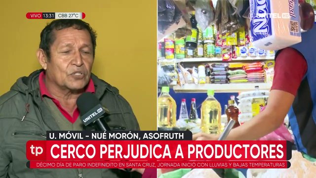 Productores de frutas y hortalizas se declaran en emergencia por cercos a Santa Cruz
