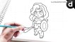 simple and cute wonder woman character drawing tutorial