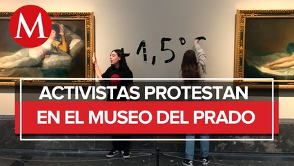Activistas se "pegan" a cuadros de Francisco de Goya por protesta climática