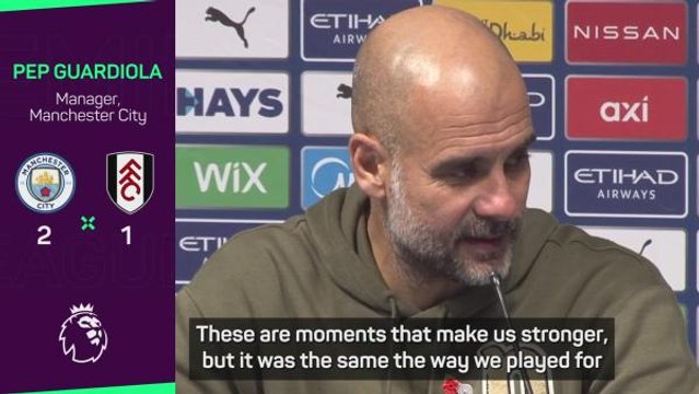 Fulham win 'the moment of my time in Manchester' - Guardiola