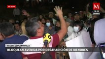 Bloquean avenida en Cuautitlán Izcalli por desaparición de menores
