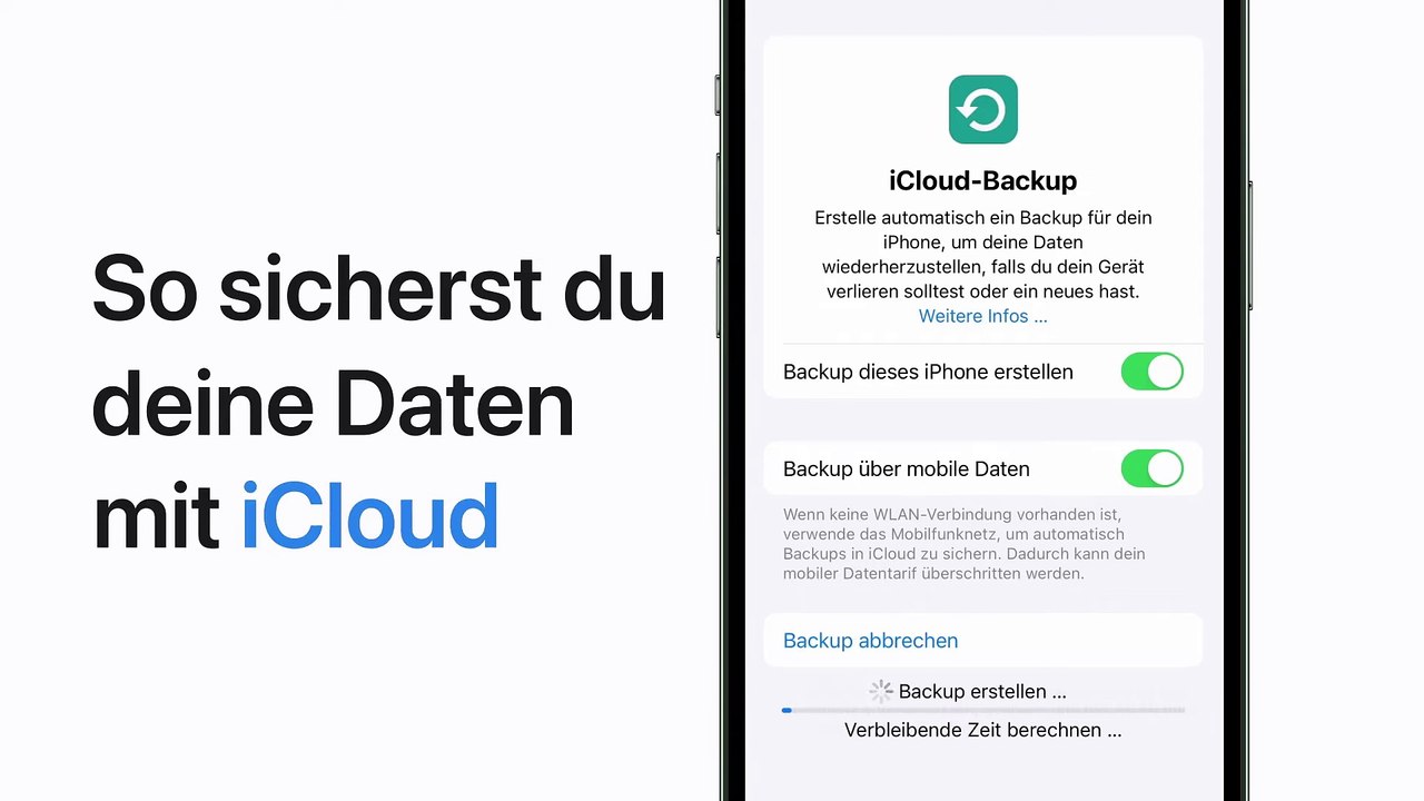 Erstellen eines Backups deines iPhone
