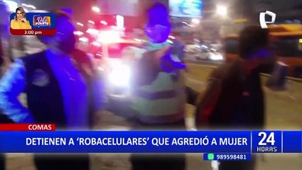Comas: detienen a delincuente que agredió a mujer para quitarle su celular