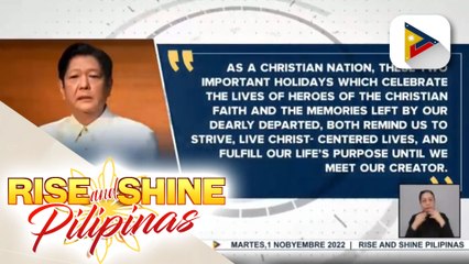 Pres. Ferdinand R. Marcos Jr., nakikiisa sa paggunita ng All Saints' Day at All Souls' Day
