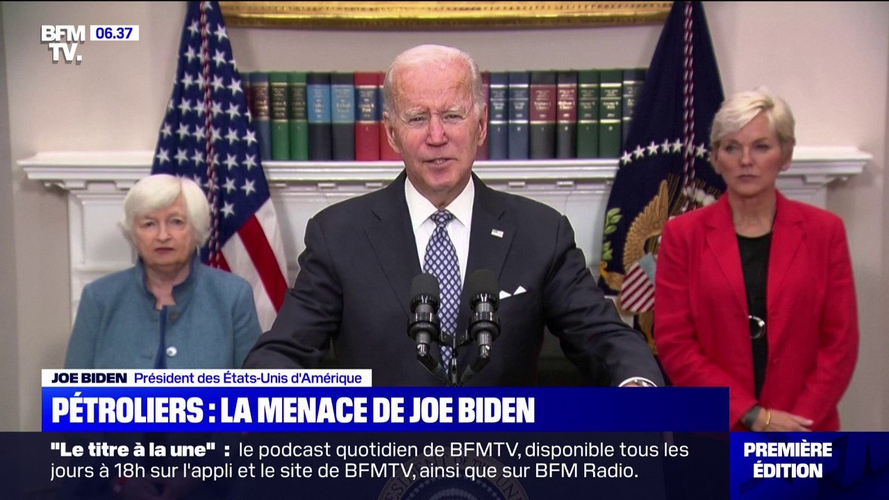 "Leurs profits sont une manne de guerre": Joe Biden menace de taxer les géants du pétrole