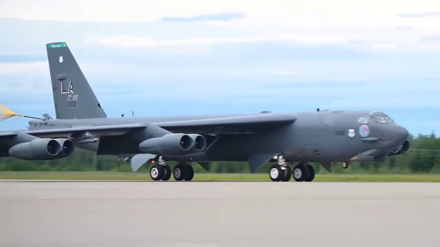 B-52H Stratofortress Bombers Landing and Take Off • B-52 Aircraft in Action