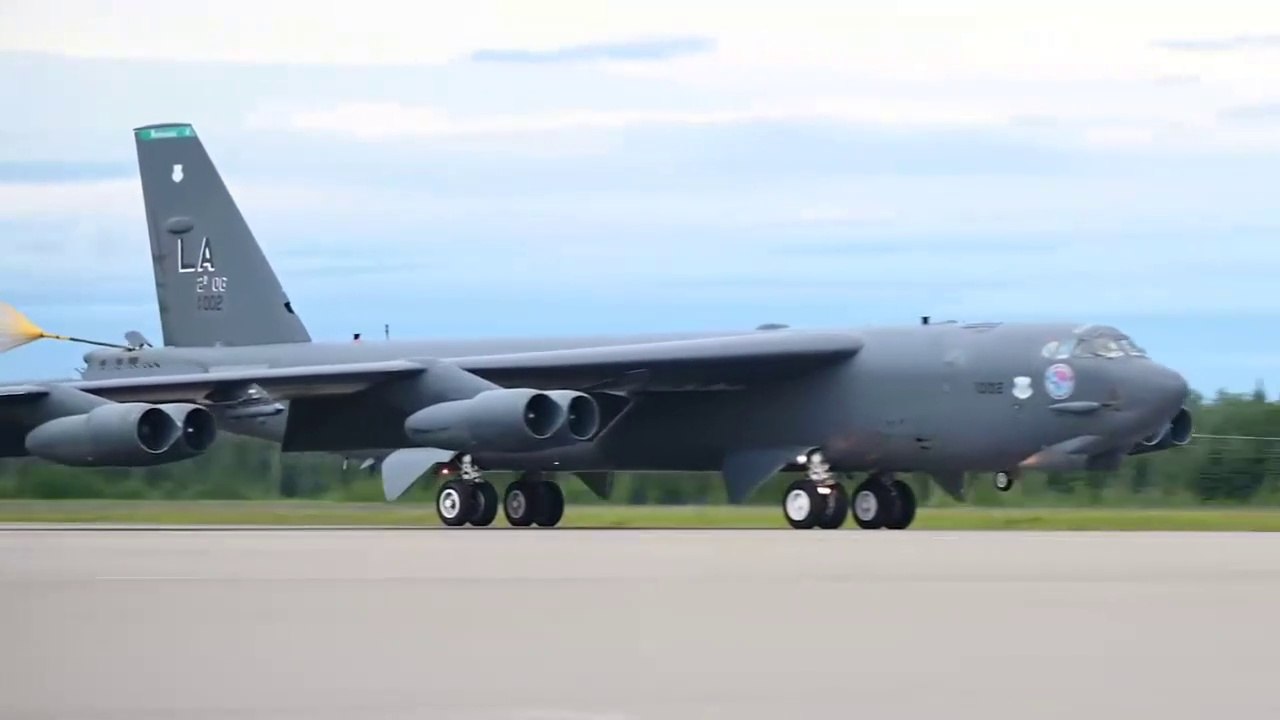 B-52H Stratofortress Bombers Landing and Take Off • B-52 Aircraft in Action
