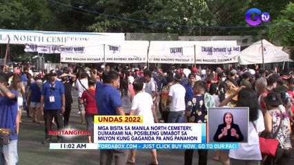 Mga bisita sa Manila North Cemetery, dumarami na; posibleng umabot sa milyon kung gaganda pa ang panahon | BT
