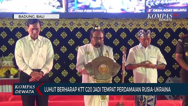 Menko Marves Harap KTT G20 Jadi Tempat Perdamaian Rusia-Ukraina