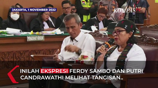 Ekspresi Ferdy Sambo dan Putri Candrawathi saat Tangis Ibu Brigadir J Pecah di Persidangan