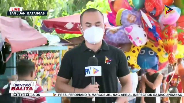 Ilang bahagi ng isang pampublikong sementeryo sa San Juan, Batangas, lubog pa rin sa baha; bayan ng San Juan, isinailalim na sa state of calamity