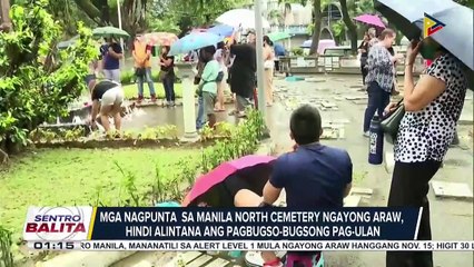 Mga nagpunta  sa Manila North Cemetery ngayong Martes, dagsa pa rin sa kabila ng maulang panahon