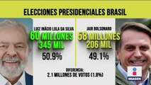 Con 60 millones de votos, Lula da Silva ganó las elecciones en Brasil