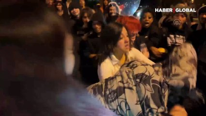 ABD'de Cadılar Bayramı kutlaması bir anda yumruklu kavgaya dönüştü!