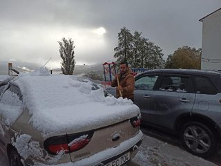 POSOF'A MEVSİMİN İLK KARI DÜŞTÜ