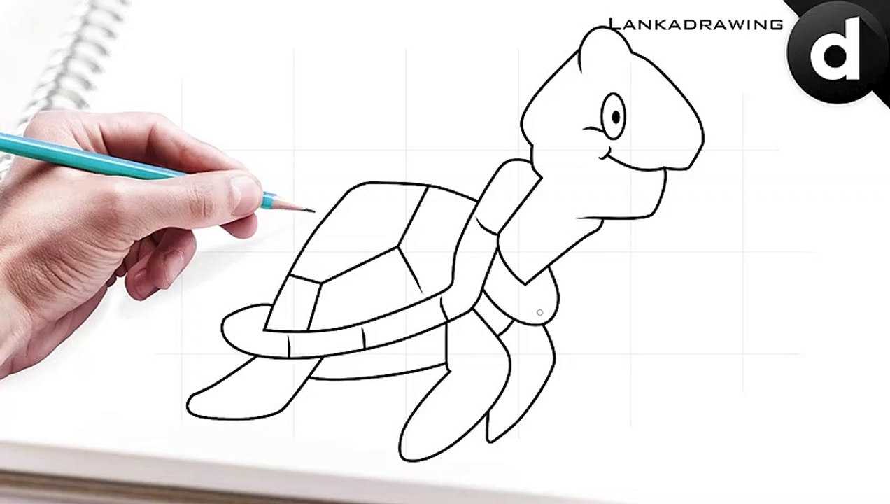 learn to draw cute and simple turtle animals