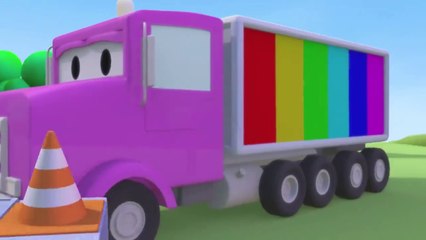 Learn Colors with  Cars Street Vehicles  Water Slide Colors for Kids Nursery Rhymes for Children