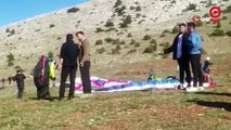 1300 rakımlı Hasan Dağı yamaç paraşütü tutkunlarının mekânı oldu