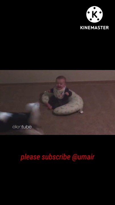 Funny baby laughing