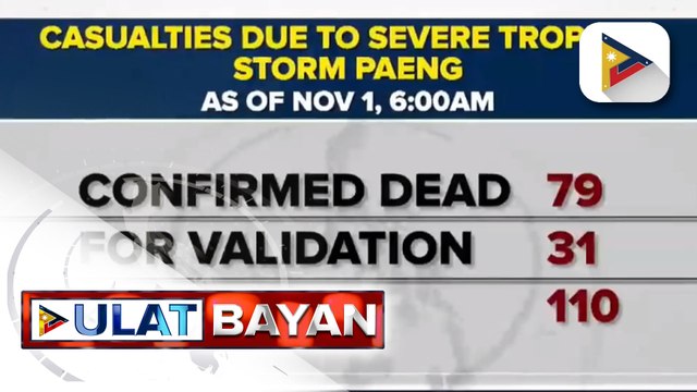 NDRRMC: Bilang ng nasawi sa pananalasa ng Bagyong #PaengPH, 110 na