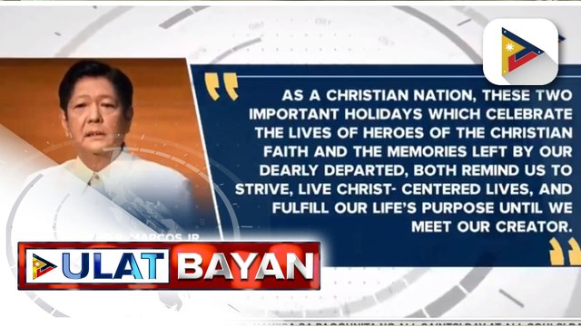 Pres. Ferdinand R. Marcos Jr. nakiisa sa paggunita ng All Saints' Day at All Souls' Day