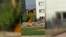 Erzurum'da doğal gaz borusunun alev almasıyla 2 işçi yaralandı