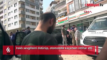 Iraklı sevgilisini öldürüp, otomobille kaçarken intihar etti