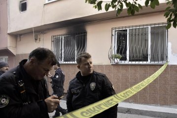 Evde çıkan yangında yaralanan kadın hastaneye götürüldü