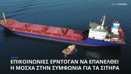 Διαμεσολάβηση Ερντογάν στον Πούτιν για το ρωσικό μπλόκο στα ουκρανικά σιτηρά