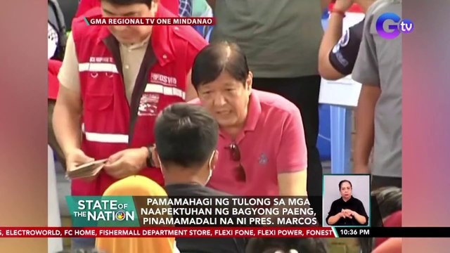 Pamamahagi ng tulong sa mga naapektuhan ng Bagyong Paeng, pinamamadali na ni Pres. Marcos | SONA
