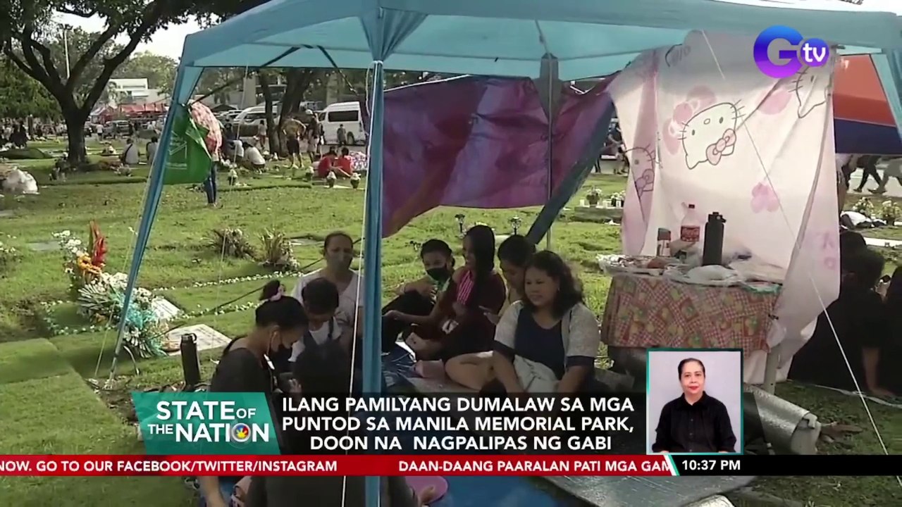 Ilang pamilyang dumalaw sa mga puntod sa Manila Memorial Park, doon na nagpalipas ng gabi | SONA