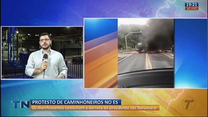 Caminhoneiros protestam no ES