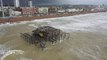 West Pier partial collapse after Storm Claudio's 70mph winds