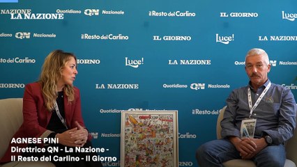 Lucca comics 2022, i saluti della direttrice dopo l'incontro con Saviano