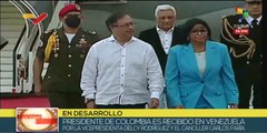 Autoridades venezolanas reciben al presidente de Colombia
