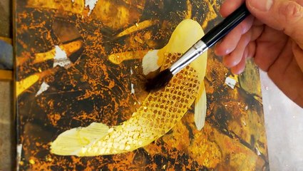 Gilded artwork looks like watercolor