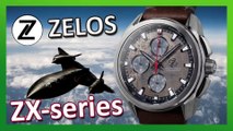 Zelos ZX-series: Chronograph & SR-71 Blackbird tribute