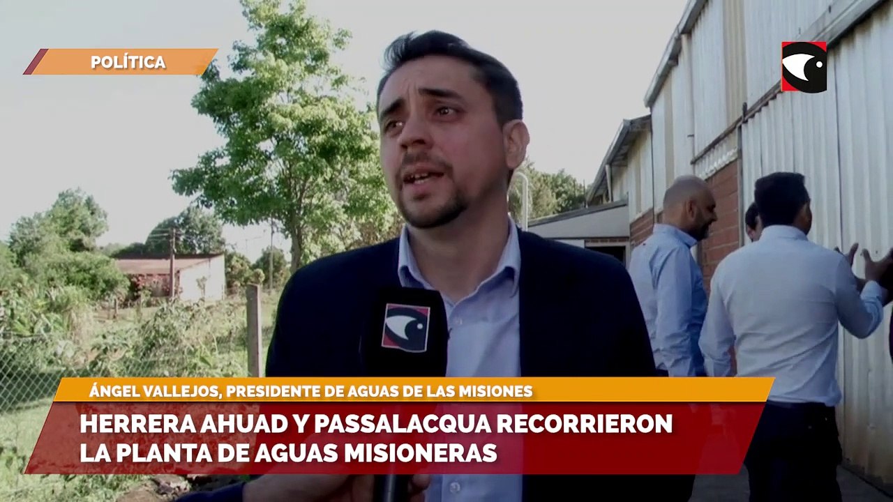 Herrera ahuad y Passalacqua Recorrieron la planta de Aguas Misioneras