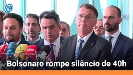 Após mais de 40 horas, Bolsonaro se pronuncia sobre resultado das eleições