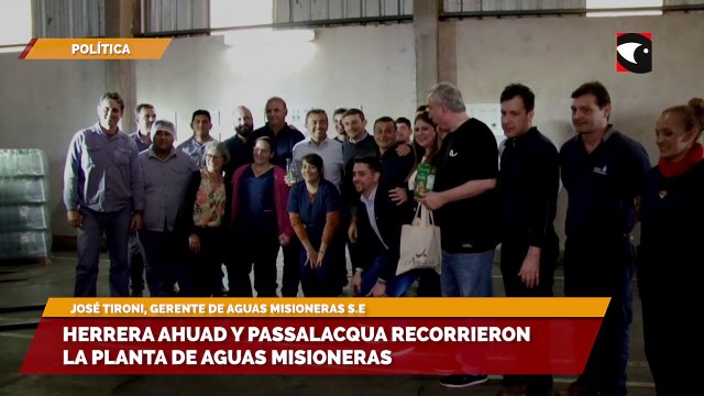 Herrera ahuad y Passalacqua Recorrieron la planta de Aguas Misioneras