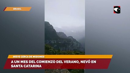 A un mes del comienzo del verano, nevó en Santa Catarina