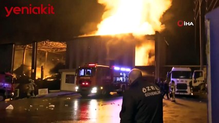 Bursa’da fabrika yangınında korkutan patlama! O anlar böyle kaydedildi