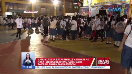 Ilang klase sa Batasan Hills Nat'l HS, naka-blended learning pa rin dahil sa kakulangan sa classroom | UB