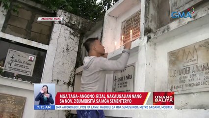 Mga taga-Angono, Rizal, nakaugalian nang sa Nov. 2, bumibisita sa mga sementeryo | UB