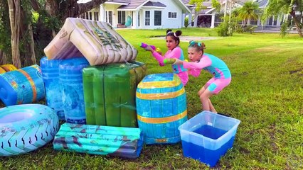 Nastya and teamwork challenge day at school