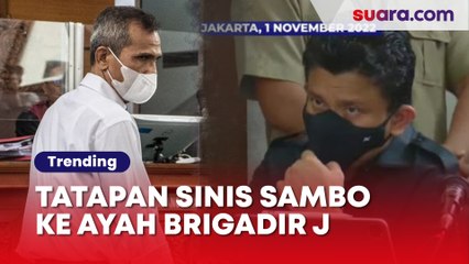 Download Video: Mengerikan! Tatapan Sinis Ferdy Sambo saat Ayah Yosua Sebut Namanya