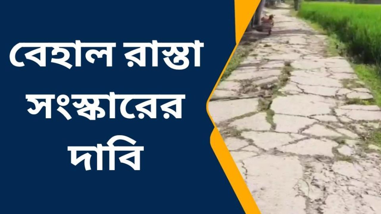 গ্রামের রাস্তার বেহাল দশা, সংস্কারের দাবি এলাকাবাসীর